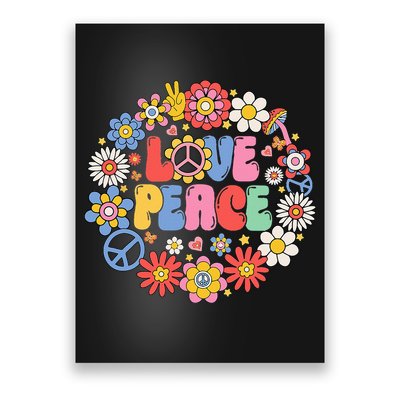 Peace Sign Love 60s 70s Love Peace Hippie Costume Poster