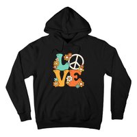 Peace Sign Love 60s 70s Costume Groovy Theme Party Hoodie