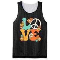 Peace Sign Love 60s 70s Costume Groovy Theme Party Mesh Reversible Basketball Jersey Tank