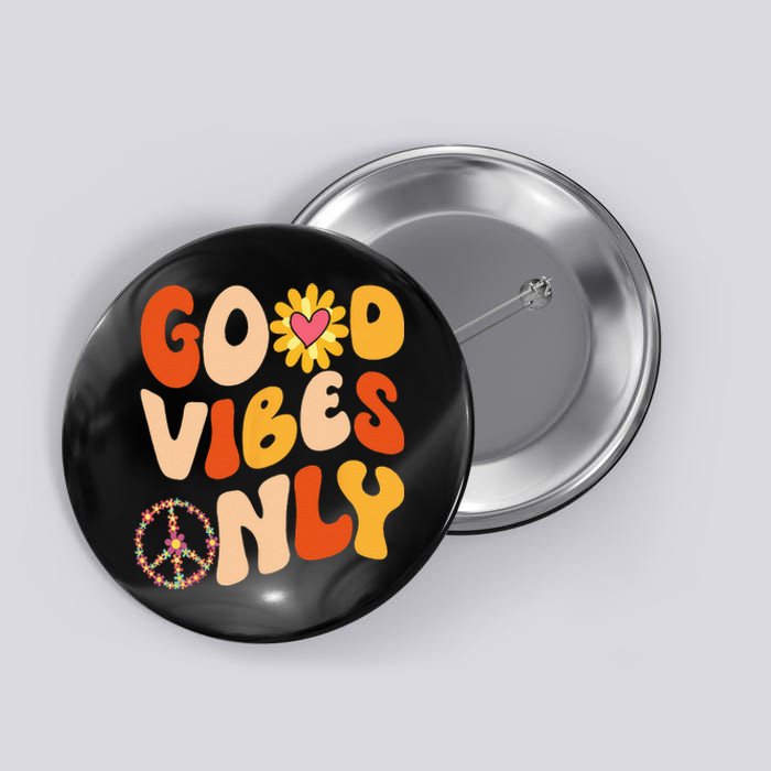 PEACE SIGN LOVE 60s 70s Tie Dye Hippie Halloween Costume Button