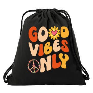 PEACE SIGN LOVE 60s 70s Tie Dye Hippie Halloween Costume Drawstring Bag