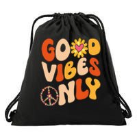 PEACE SIGN LOVE 60s 70s Tie Dye Hippie Halloween Costume Drawstring Bag