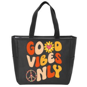 PEACE SIGN LOVE 60s 70s Tie Dye Hippie Halloween Costume Zip Tote Bag