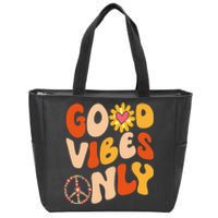 PEACE SIGN LOVE 60s 70s Tie Dye Hippie Halloween Costume Zip Tote Bag