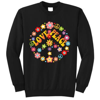 PEACE SIGN LOVE 60s 70s Tie Dye Hippie Sweatshirt