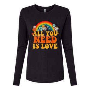 PEACE SIGN LOVE 60s 70s Tie Dye Hippie Halloween Costume Womens Cotton Relaxed Long Sleeve T-Shirt