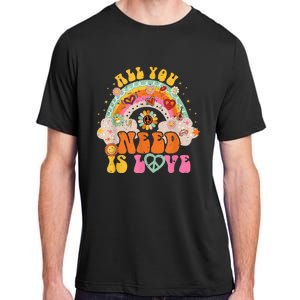 PEACE SIGN LOVE 60s 70s Hippie Groovy Vibes Halloween Girls Adult ChromaSoft Performance T-Shirt