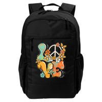 Peace Sign Love 60s 70s Costume Groovy Hippie Theme Party Daily Commute Backpack