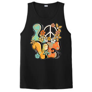 Peace Sign Love 60s 70s Costume Groovy Hippie Theme Party PosiCharge Competitor Tank