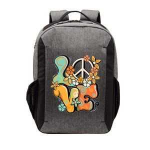 Peace Sign Love 60s 70s Costume Groovy Hippie Theme Party Vector Backpack