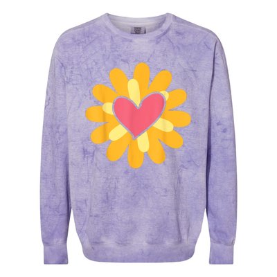 PEACE SIGN LOVE 60s 70s Tie Dye Hippie Halloween Costume Colorblast Crewneck Sweatshirt