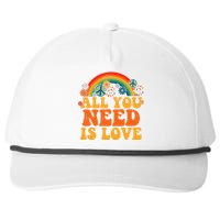 PEACE SIGN LOVE 60s 70s Tie Dye Hippie Costume Halloween Snapback Five-Panel Rope Hat