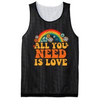 PEACE SIGN LOVE 60s 70s Tie Dye Hippie Costume Halloween Mesh Reversible Basketball Jersey Tank