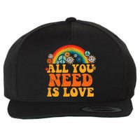 PEACE SIGN LOVE 60s 70s Tie Dye Hippie Costume Halloween Wool Snapback Cap