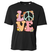 Peace Sign Love 60s 70s Costume Groovy Hippie Cooling Performance Crew T-Shirt