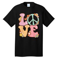 Peace Sign Love 60s 70s Costume Groovy Hippie Tall T-Shirt