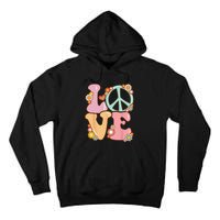 Peace Sign Love 60s 70s Costume Groovy Hippie Tall Hoodie