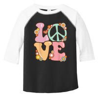 Peace Sign Love 60s 70s Costume Groovy Hippie Toddler Fine Jersey T-Shirt