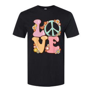 Peace Sign Love 60s 70s Costume Groovy Hippie Softstyle CVC T-Shirt