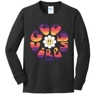 PEACE SIGN LOVE 60s 70s Tie Dye Hippie Halloween Costume Kids Long Sleeve Shirt