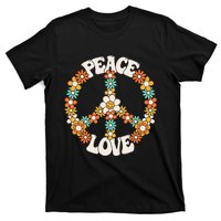 Peace Sign Love 60s 70s Costume Groovy Hippie Theme Party T-Shirt