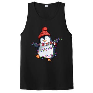 Penguin Santa Lights Christmas Pajamas Cute Penguins Xmas PosiCharge Competitor Tank