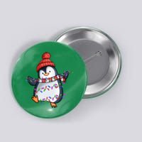 Penguin Santa Lights Christmas Pajamas Cute Penguins Xmas Button