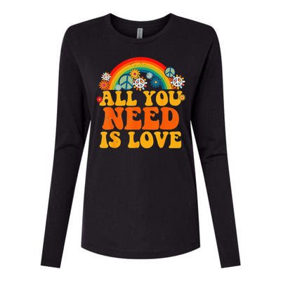 PEACE SIGN LOVE 60s 70s Tie Dye Hippie Halloween Costume Womens Cotton Relaxed Long Sleeve T-Shirt