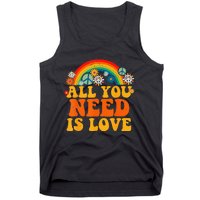 PEACE SIGN LOVE 60s 70s Tie Dye Hippie Halloween Costume Tank Top