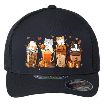 Pumpkin Spice Latte Costume For Cats Lover Cute Autumn Fall Flexfit Unipanel Trucker Cap