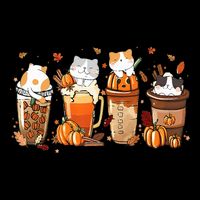 Pumpkin Spice Latte Costume For Cats Lover Cute Autumn Fall Sustainable Bucket Hat