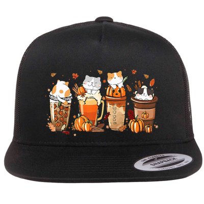 Pumpkin Spice Latte Costume For Cats Lover Cute Autumn Fall Flatbill Hat