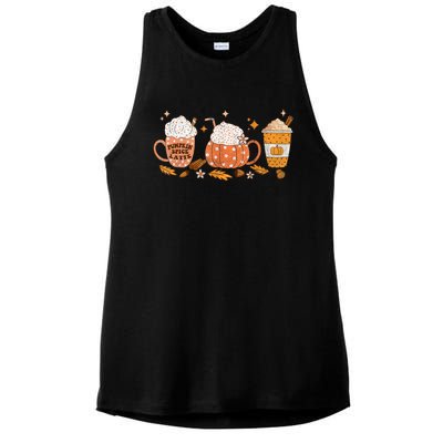 Pumpkin Spice Latte Fall Vibes Autumn Pumpkin Spice Coffee Ladies PosiCharge Tri-Blend Wicking Tank