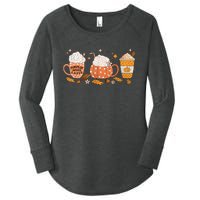 Pumpkin Spice Latte Fall Vibes Autumn Pumpkin Spice Coffee Women's Perfect Tri Tunic Long Sleeve Shirt