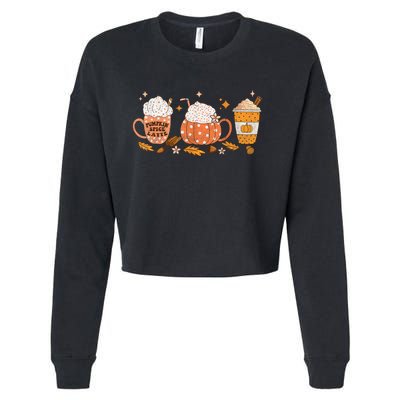 Pumpkin Spice Latte Fall Vibes Autumn Pumpkin Spice Coffee Cropped Pullover Crew