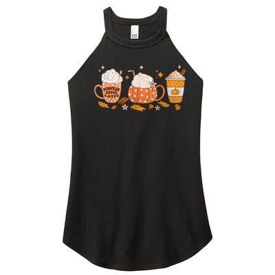 Pumpkin Spice Latte Fall Vibes Autumn Pumpkin Spice Coffee Women's Perfect Tri Rocker Tank