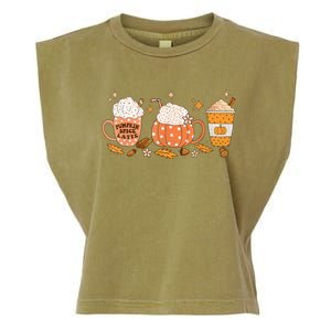 Pumpkin Spice Latte Fall Vibes Autumn Pumpkin Spice Coffee Garment-Dyed Women's Muscle Tee