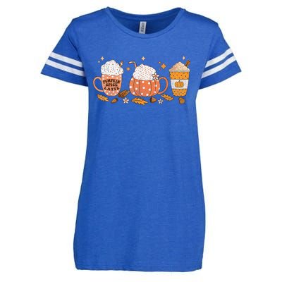 Pumpkin Spice Latte Fall Vibes Autumn Pumpkin Spice Coffee Enza Ladies Jersey Football T-Shirt