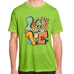 Peace Sign Love 60s 70s Costume Groovy Hippie Theme Party Adult ChromaSoft Performance T-Shirt