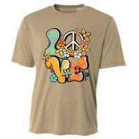 Peace Sign Love 60s 70s Costume Groovy Hippie Theme Party Cooling Performance Crew T-Shirt