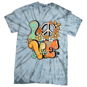 Peace Sign Love 60s 70s Costume Groovy Hippie Theme Party Tie-Dye T-Shirt