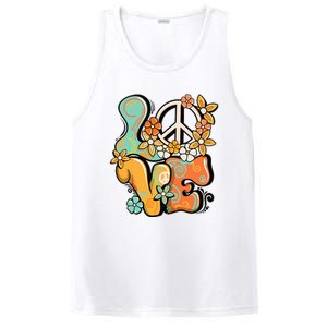 Peace Sign Love 60s 70s Costume Groovy Hippie Theme Party PosiCharge Competitor Tank