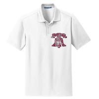 Philadelphia Street Map Liberty Bell Vintage Maroon P.Hilly Dry Zone Grid Polo