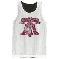 Philadelphia Street Map Liberty Bell Vintage Maroon P.Hilly Mesh Reversible Basketball Jersey Tank