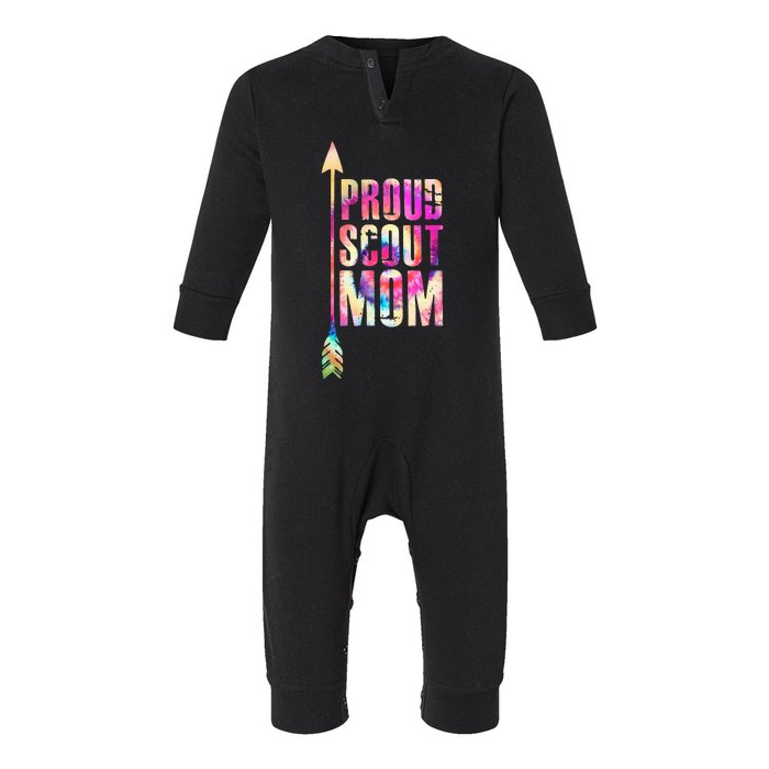 Proud Scout Mom Parent Mother Of Club Infant Fleece One Piece