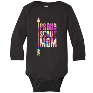 Proud Scout Mom Parent Mother Of Club Baby Long Sleeve Bodysuit