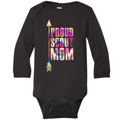 Proud Scout Mom Parent Mother Of Club Baby Long Sleeve Bodysuit