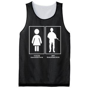 Proud Soldier Mom Dad Your Daughter My Daughter Military Mesh Reversible Basketball Jersey Tank