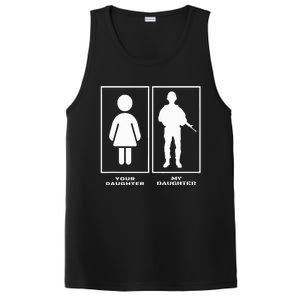 Proud Soldier Mom Dad Your Daughter My Daughter Military PosiCharge Competitor Tank