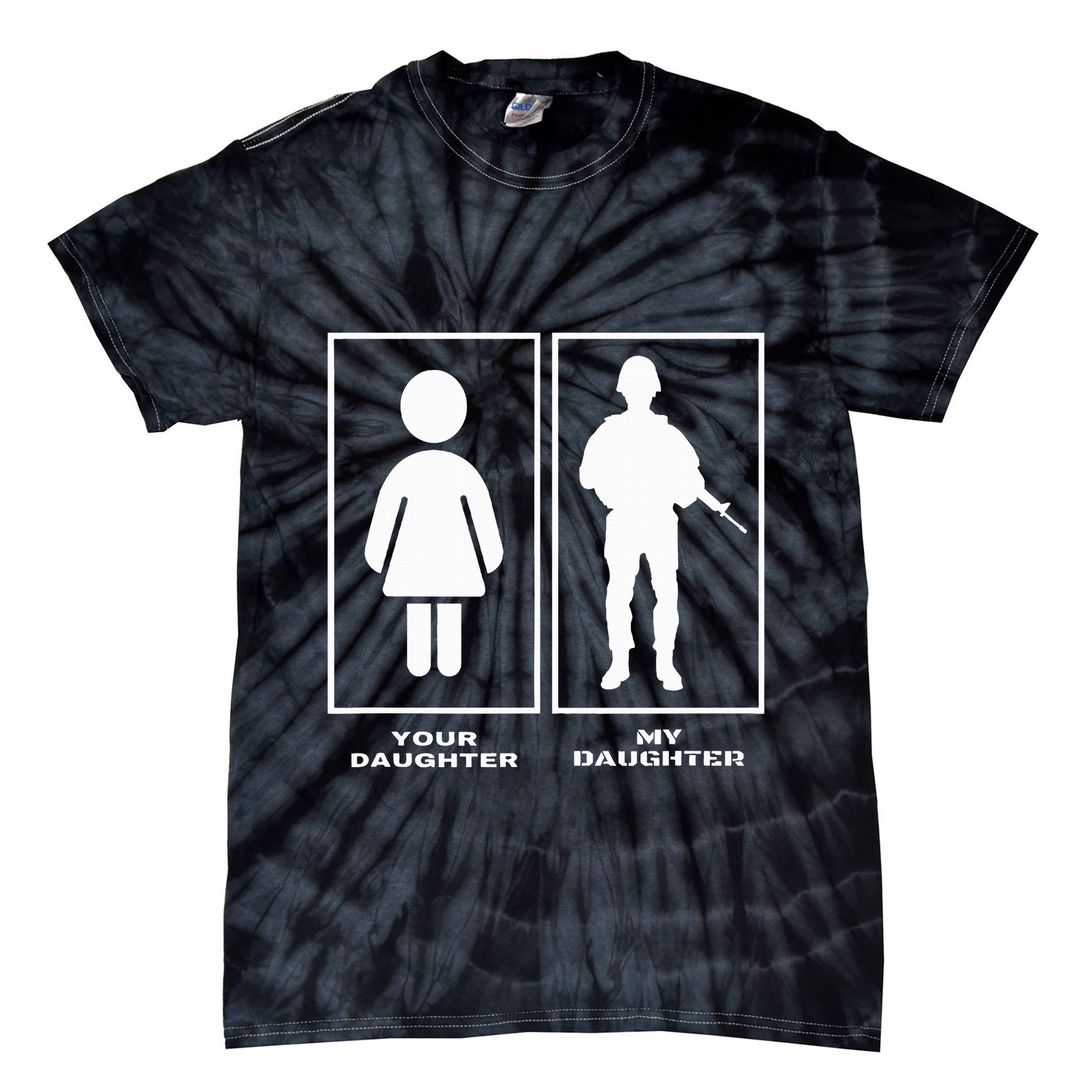 Proud Soldier Mom Dad Your Daughter My Daughter Military Tie-Dye T-Shirt